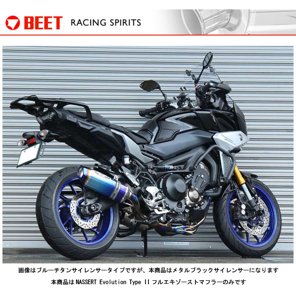 BEET TRACER900/GT マフラー NASSERT Evolution Type2 フルエキゾーストマフラー[メタルブラック] TRACER900/GT('18～) 0223-Y54-MB