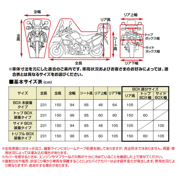 限定価格セール！】 デイトナ ブラックカバー ウォーターレジスタント ライト アドベンチャー専用 トリプルBOX装着タイプ