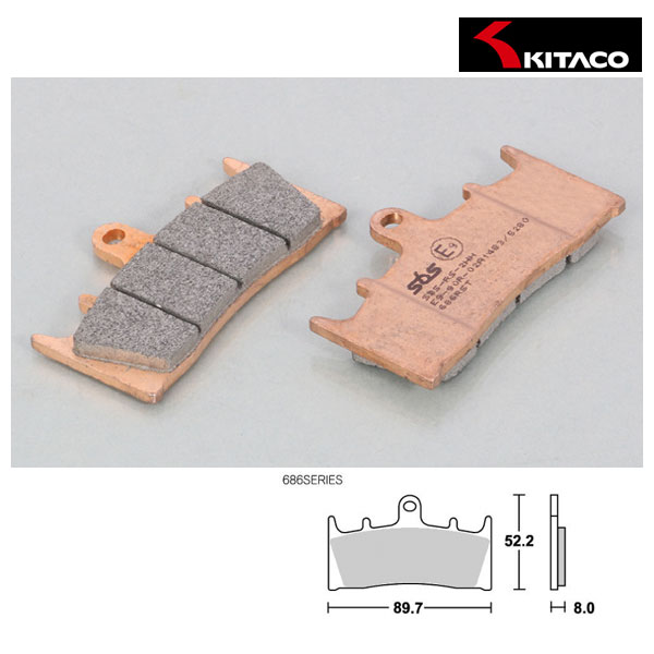 【4月10日出荷】キタコ SBSブレーキパッド 686RST フロント用 777-0686098
