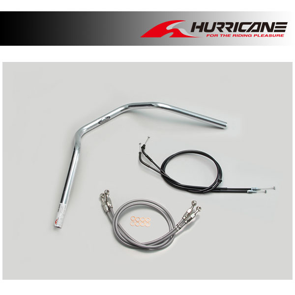 【×欠品中 要納期確認】ハリケーン ナロー3型 ハンドルセット(クロームメッキ) CB1300SB ABS無し車('10~'13) H038-047C