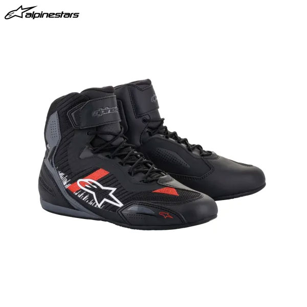alpinestars アルパインスターズ FASTER-3 RIDEKNIT シューズ 1165 BLACK GREY BRIGHT RED[US10.5/28.0cm] ALP8059175337321