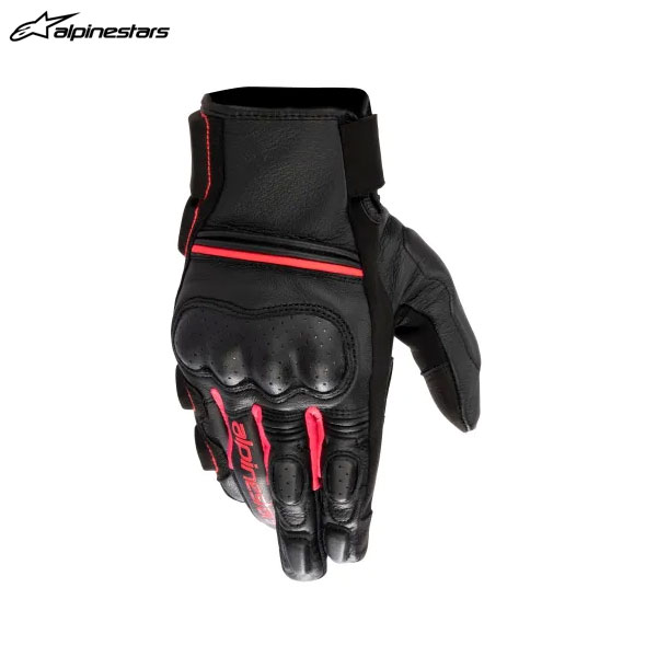 【4月10日出荷】alpinestars アルパインスターズ レディース STELLA PHENOM LEATHER グローブ 1839 BLACK DIVA PINK[Mサイズ] ALP8059347145303