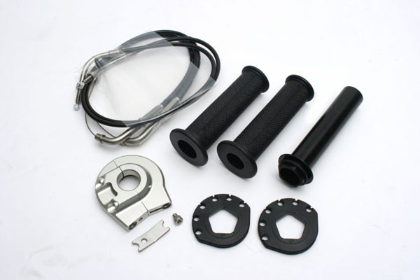 【在庫あり】ACTIVE(アクティブ) ニンジャ250 Z250 KAWASAKI カワサキ ハイスロットルキット [EVO2] シルバー 巻取φ50/52 1065705