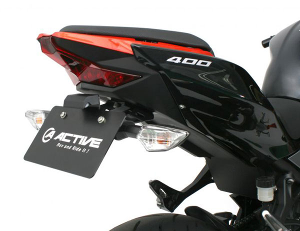 【在庫あり】ACTIVE(アクティブ) ニンジャ400/250 Z400/Z250 KAWASAKI カワサキ フェンダーレスキット ブラック [LEDナンバー灯付き] 1157089｜PartsBoxSystemJapan 13,478円