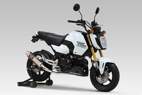 ヨシムラ グロム(21-24) フルエキゾーストマフラー 機械曲 GP-MAGNUMサイクロン EXPORT SPEC 政府認証 STB(チタンブルーカバー) 110A-40K-5U80B