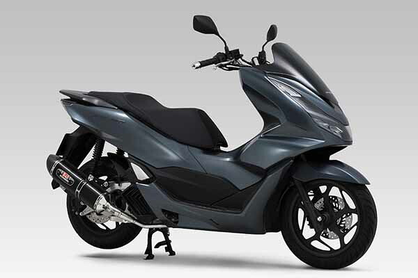 ヨシムラ PCX160(21-23) フルエキゾーストマフラー 機械曲R-77Sサイクロン EXPORT SPEC 政府認証 SMC メタルマジックカバー/カーボンエンドタイプ 110A-49G-5120