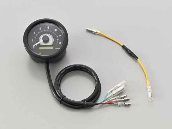 【4月10日出荷】デイトナ 汎用 VELONA 電気式タコメーター φ60 15000rpm ブラックボディ ホワイトLED DAY44204