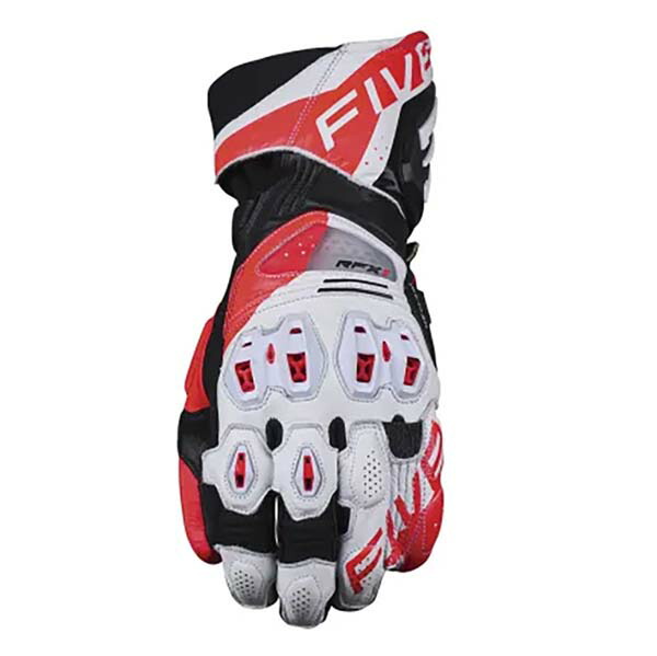 【4月9日出荷】FIVE(ファイブ) バイクグローブ RFX1 EVO ホワイト フロー レッド Lサイズ　 FIVE3666951041522
