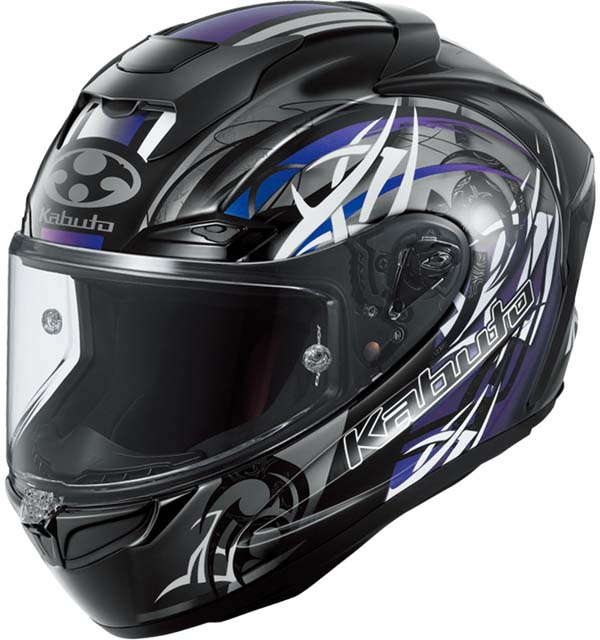 【4月10日出荷】OGK Kabuto F-17 NEBURA ブラックホワイトパープル L(59-60) OGK4966094628062