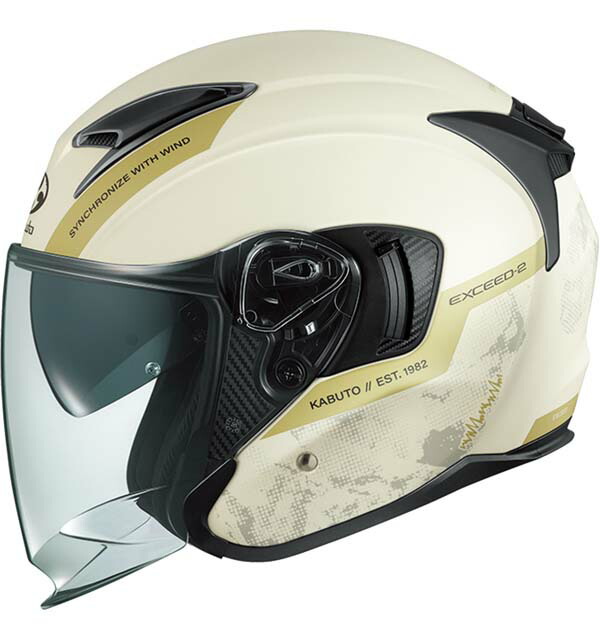 【4月18日出荷】OGK Kabuto EXCEED2 DUNE/デューン/：フラットアイボリー L(59-60) OGK4966094628963