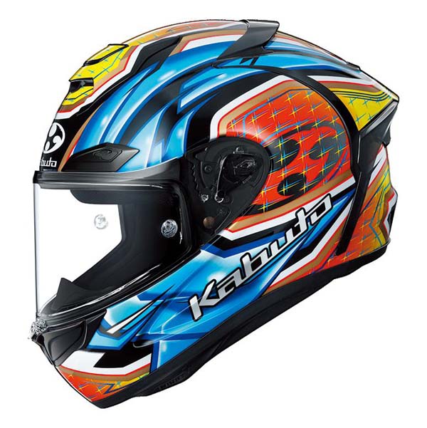 【7月31日出荷】OGK Kabuto F-17 GLANZ ブルーイエロー Mｻｲｽﾞ(57-58) OGK4966094610777｜PartsBoxSystemJapan