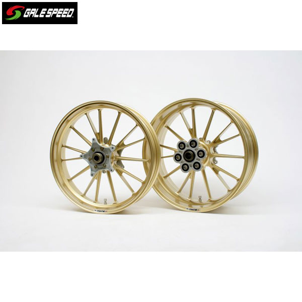 GALE SPEED (ゲイルスピード) X-4(97-99) LD不可 アルミ鍛造ホイール [TYPE-S] フロント 350-17 ゴールド 28715004｜PartsBoxSystemJapan 56,087円