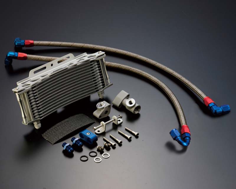 ACTIVE(アクティブ) Z1000MK2 Z1 Z2 KAWASAKI カワサキ オイルクーラーキット(サイド廻し)ラウンド シルバー #8 AC14037413