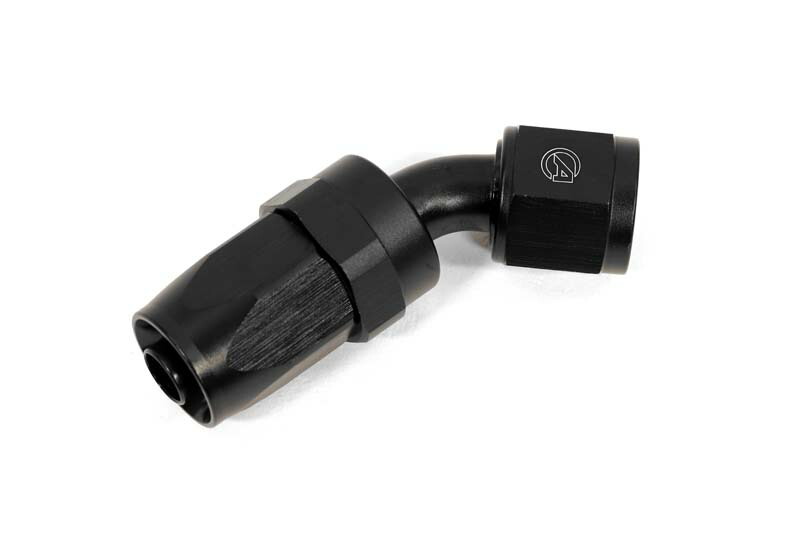 【4月11日入荷予定 受付中】ACTIVE(アクティブ) ＃8 45°ベントチューブフィッティング( ブラック/ブラック) AC4008045BK