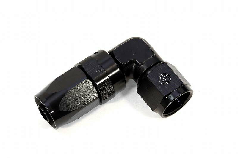 【4月11日入荷予定 受付中】ACTIVE(アクティブ) ＃8 90°フォージフィッティング( ブラック/ブラック) AC4908090BK