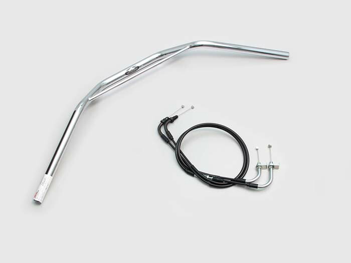 【×欠品中 納期未定】ハリケーン ダックス125 ホンダ HONDA トラッカーHIGH ブリッジ付 ハンドルSET クロームメッキ H044-031C