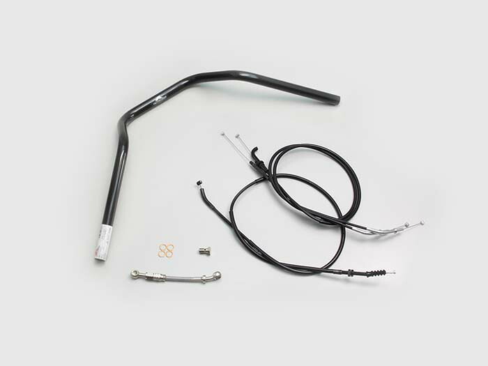 【×欠品中 納期未定】ハリケーン Z650RS カワサキ KAWASAKI ナロー３型 ハンドルSET ブラック H719-047B