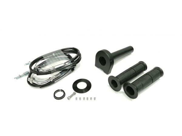 【在庫あり】ACTIVE(アクティブ) 汎用スロットルキット TYPE-2 ブラック 巻取φ40 [ワイヤー:メッキ金具 1050mm] 1062432｜PartsBoxSystemJapan