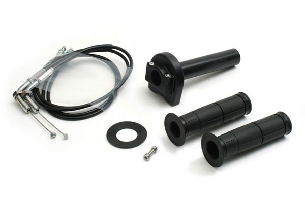 【4月11日入荷予定 受付中】ACTIVE(アクティブ) TMR専用スロットルキット TYPE-1 ブラック 巻取φ40 [ワイヤー:メッキ金具 800mm] 1068199