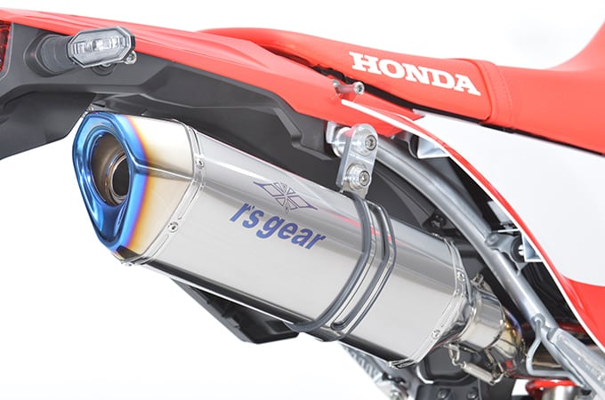 【4月14日出荷】アールズギア CRF250L/RALLY(21～22)(23～) REAL SPEC フルチタン スリップオンマフラー チタンポリッシュ RH64-T3ST