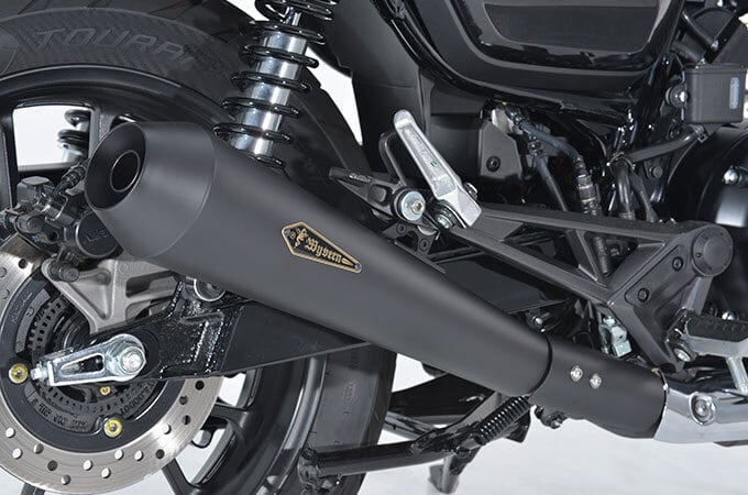 【4月16日出荷】アールズギア GB350　GB350S ワイバンクラシック メガホン スリップオンマフラー ブラックエディション MH57-05CB