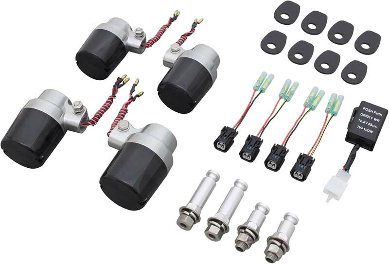 POSH Z900RS/CAF? ウインカーキット LED スーパーバイクウインカー車種専用キット バフボディ/スモークレンズ P132195-73