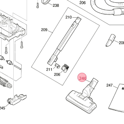 三菱 MITSUBISHI 掃除機 パワーブラシ ヘッド 吸込口 M11E95490｜パーツコムストア