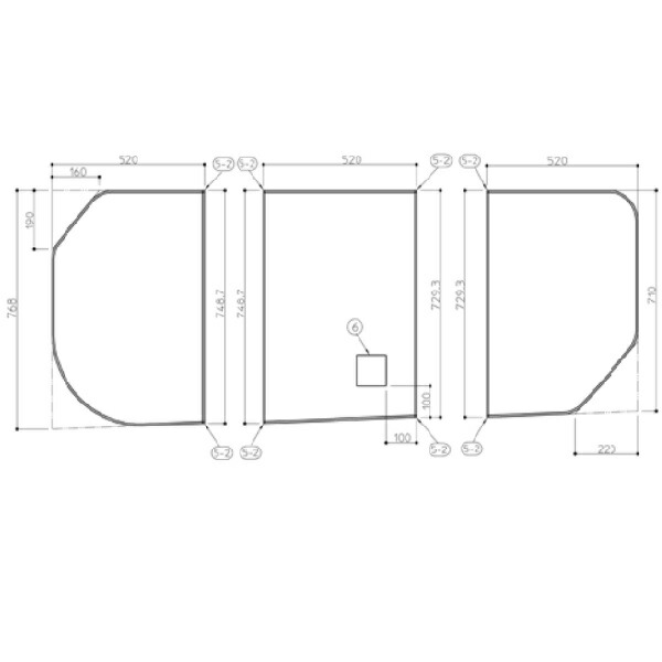 TOTO 2階建てバス御部屋 風呂上蓋 固定ディスクラクかるふた3枚R AFKKS80009RSAA31W
