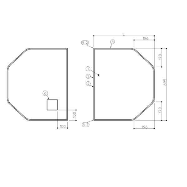 TOTO 2階建てバス御部屋 風呂上蓋 WBラクかるふた2枚 AFKKS84105KSAA21W