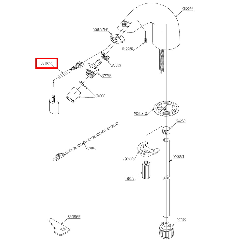 TOTO 室内用便器 光電検出器 TH58197RR