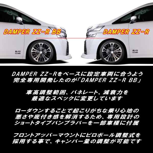 最大5万円OFFクーポン！ ブリッツ BLITZ DAMPER ZZ-R BB車高調整キット