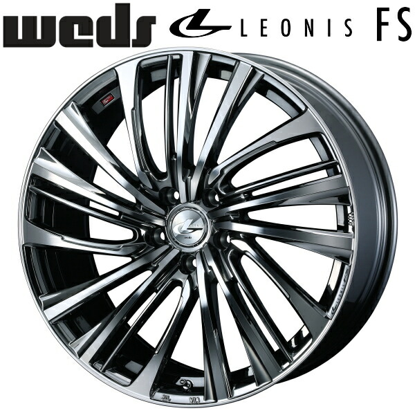 Weds LEONIS FS ブラックメタルコート/ミラーカット ホイール1本価格6.5J-17インチ 5穴/PCD114.3 インセット+52 ハブ径:73φ 座面形状:M12 60°テーパー座専用【代引不可】|PartsDepot