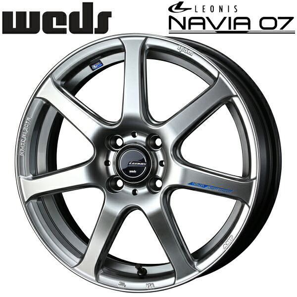 Weds LEONIS NAVIA07 ハイパーシルバーブラック ホイール4本セット6.0J-16インチ 4穴/PCD100 インセット+45 ハブ径:65φ 座面形状:M12 60°テーパー座専用【代引不可】|PartsDepot
