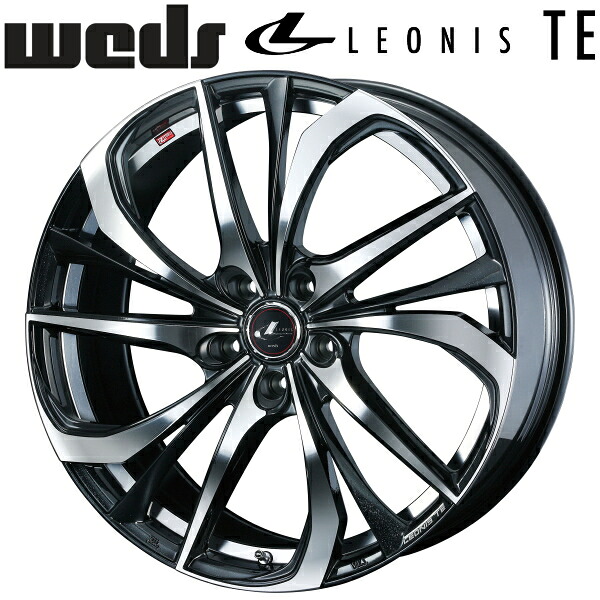 Weds LEONIS TE パールブラック/ミラーカット ホイール1本価格7.0J-17インチ 5穴/PCD100 インセット+47 ハブ径:65φ 座面形状:M12 60°テーパー座専用【代引不可】|PartsDepot