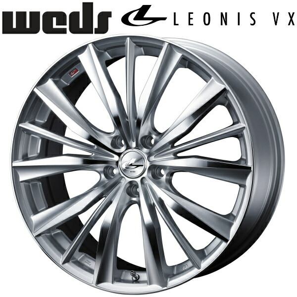 Weds LEONIS VX ハイパーシルバーミラーカット ホイール1本価格 7.0J-18インチ 5穴/PCD100 インセット+47 ハブ径:73φ 座面形状:M12 60°テーパー座専用【代引不可】