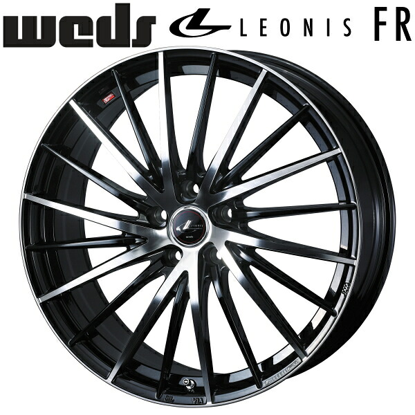 Weds LEONIS FR パールブラック/ミラーカット ホイール4本セット 8.5J-20インチ 5穴/PCD114.3 インセット+35 ハブ径:73φ 座面形状:M12 60°テーパー座、M14 60°テーパー座【代引不可】