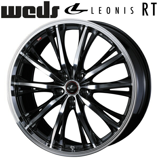 Weds LEONIS RT パールブラック/ミラーカット ホイール1本価格7.0J-17インチ 5穴/PCD100 インセット+47 ハブ径:65φ 座面形状:M12 60&deg;テーパー座専用【代引不可】｜PartsDepot