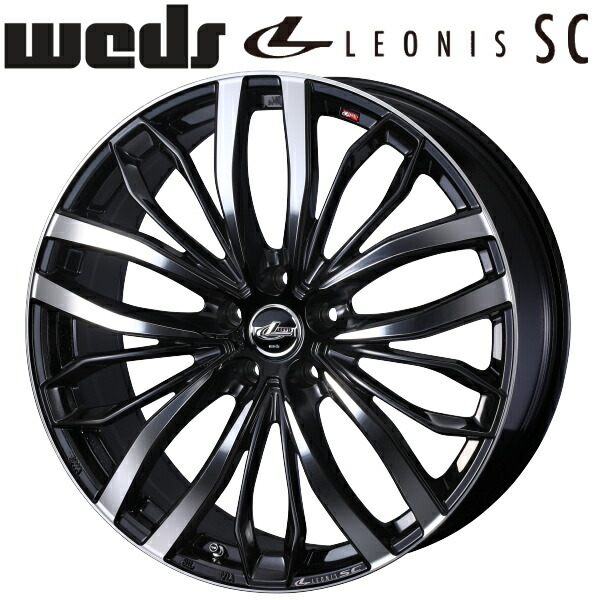 Weds LEONIS SC パールブラック/ミラーカット ホイール1本価格7.0J-17インチ 5穴/PCD114.3 インセット+42 ハブ径:73φ 座面形状:M14 60&deg;テーパー座専用【代引不可】｜PartsDepot