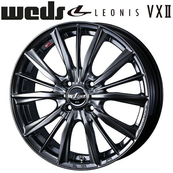 Weds LEONIS VX II クラシカルガンメタ ホイール4本セット 5.0J-16インチ 4穴/PCD100 インセット+45 ハブ径:65φ 座面形状:M12 60°テーパー座専用【代引不可】