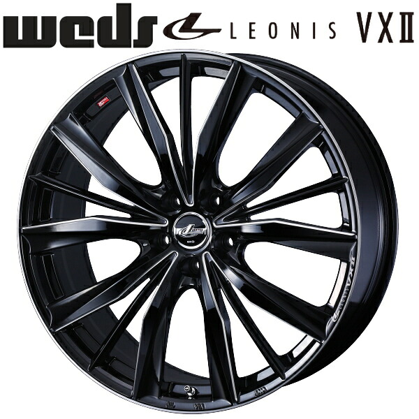 Weds LEONIS VX II ブラックSCマシニング ホイール4本セット 8.5J-20インチ 5穴/PCD120 インセット+43 ハブ径:60φ 座面形状:M14ストレートナット専用【代引不可】