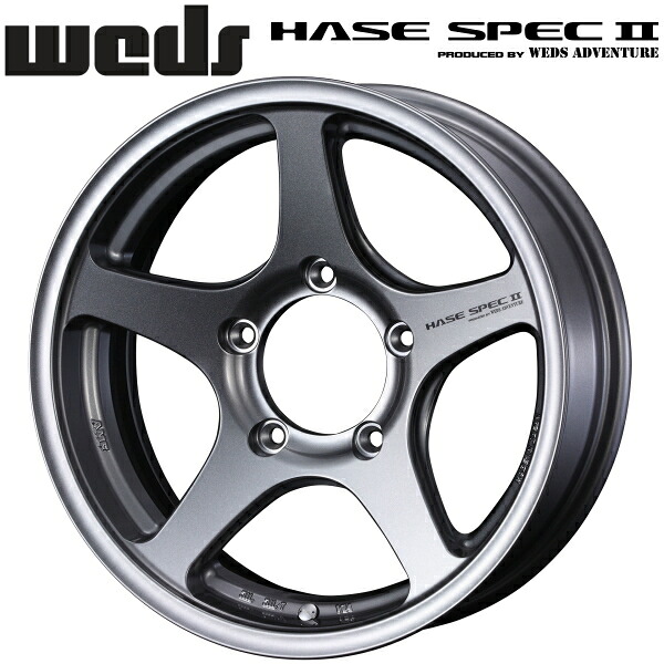 WEDS ADVENTURE HASE SPEC II ライトガンメタリック ホイール1本価格5.5J-16インチ 5穴/PCD139.7 インセット±0 ハブ径:108.25φ 座面形状:M12 60°テーパー座専用【代引不可】|PartsDepot