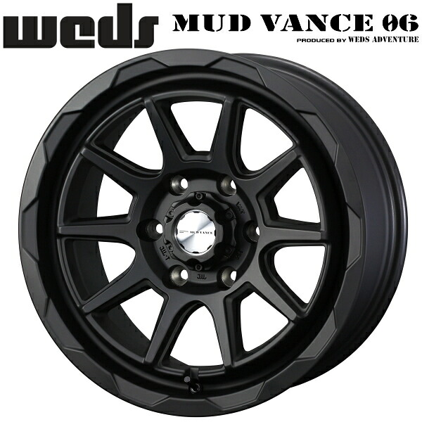 WEDS ADVENTURE MUD VANCE06 フルマットブラック ホイール4本セット6.5J-16インチ 6穴/PCD139.7 インセット+38 ハブ径:106φ 座面形状:M12 60°テーパー座専用【代引不可】|PartsDepot