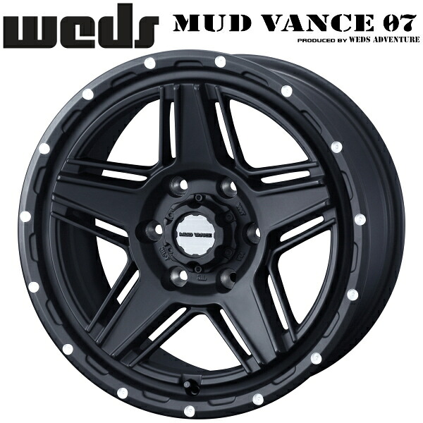 WEDS ADVENTURE MUD VANCE07 フルマットブラック ホイール4本セット6.5J-16インチ 6穴/PCD139.7 インセット+38 ハブ径:106φ 座面形状:M12 60°テーパー座専用【代引不可】|PartsDepot