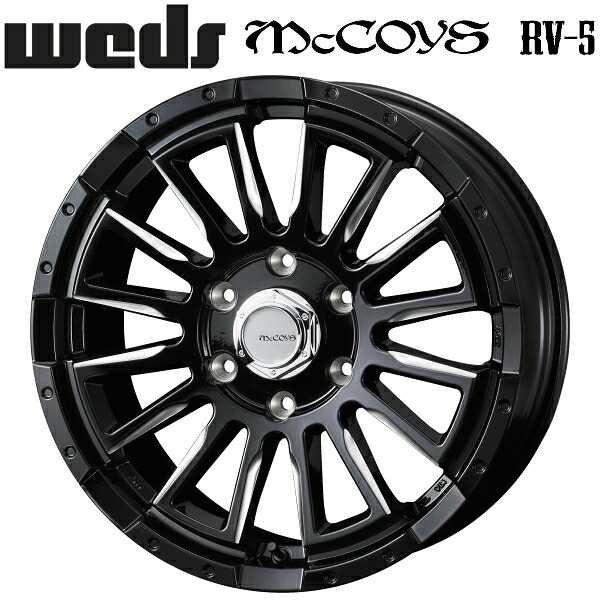 WEDS ADVENTURE McCOYS RV-5 ブラックミーリング ホイール1本価格6.5J-17インチ 6穴/PCD139.7 インセット+38 ハブ径:106φ 座面形状:M12 60&deg;テーパー座専用【代引不可】｜PartsDepot