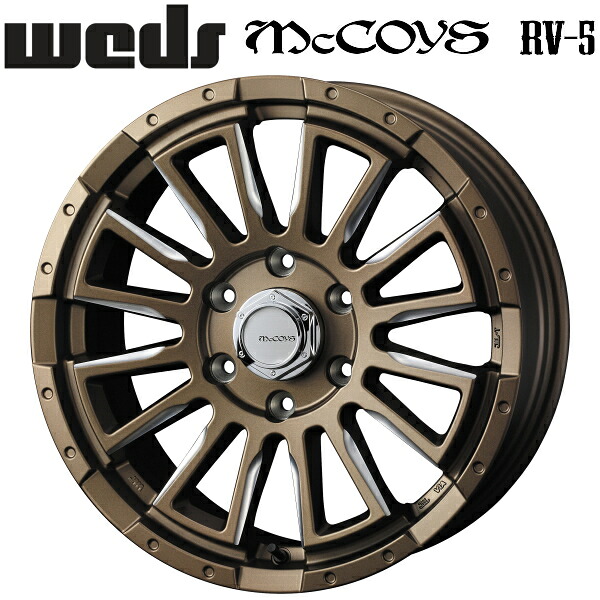 WEDS ADVENTURE McCOYS RV-5 ブロンズミーリング ホイール1本価格 6.5J-17インチ 6穴/PCD139.7 インセット+38 ハブ径:106φ 座面形状:M12 60°テーパー座専用【代引不可】
