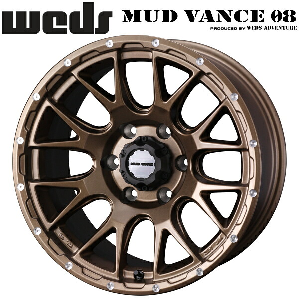 WEDS ADVENTURE MUD VANCE08 マットブロンズ ホイール1本価格8.5J-17インチ 6穴/PCD139.7 インセット±0 ハブ径:106φ 座面形状:M12 60°テーパー座専用【代引不可】|PartsDepot