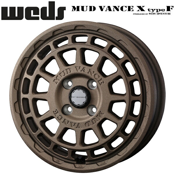 WEDS ADVENTURE MUD VANCE X Type F フリントブロンズ ホイール4本セット 4.5J-15インチ 4穴/PCD100 インセット+45 ハブ径:73φ 座面形状:M12 60°テーパー座専用【代引不可】