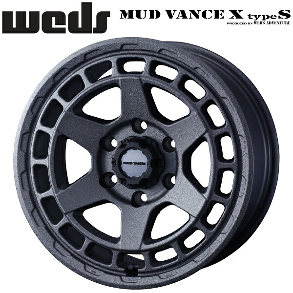 WEDS ADVENTURE MUD VANCE X Type S フリントグレイ ホイール1本価格8.0J-17インチ 6穴/PCD139.7 インセット+20 ハブ径:106φ 座面形状:M12 60°テーパー座、M14 60°テーパー座【代引不可】|PartsDepot