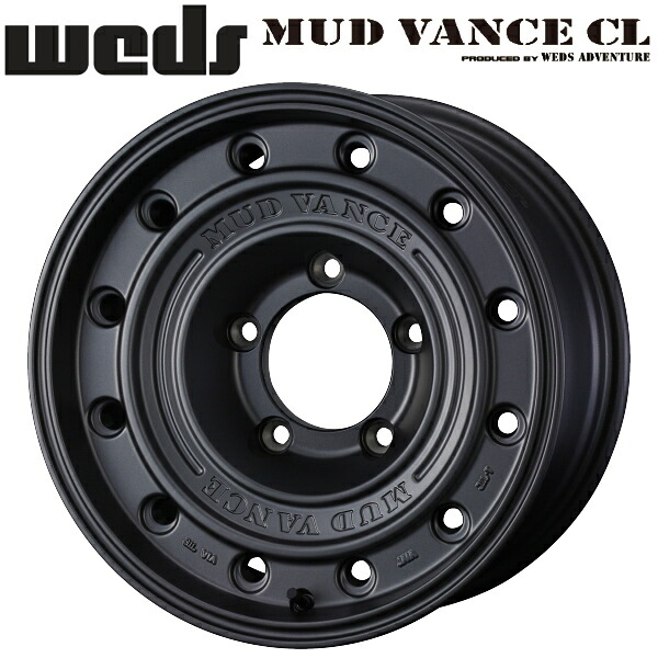 WEDS ADVENTURE MUD VANCE CL マットグレイ ホイール1本価格8.0J-16インチ 5穴/PCD150 インセット&plusmn;0 ハブ径:110φ 座面形状:M12 60&deg;テーパー座、M14 60&deg;テーパー座【代引不可】｜PartsDepot
