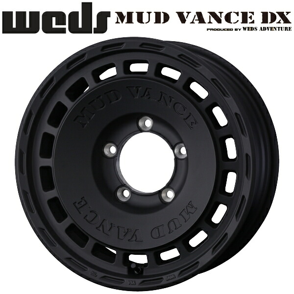 WEDS ADVENTURE MUD VANCE DX フルマットブラック ホイール4本セット 6.0J-16インチ 5穴/PCD139.7 インセット-5 ハブ径:108.25φ 座面形状:M12 60°テーパー座専用【代引不可】